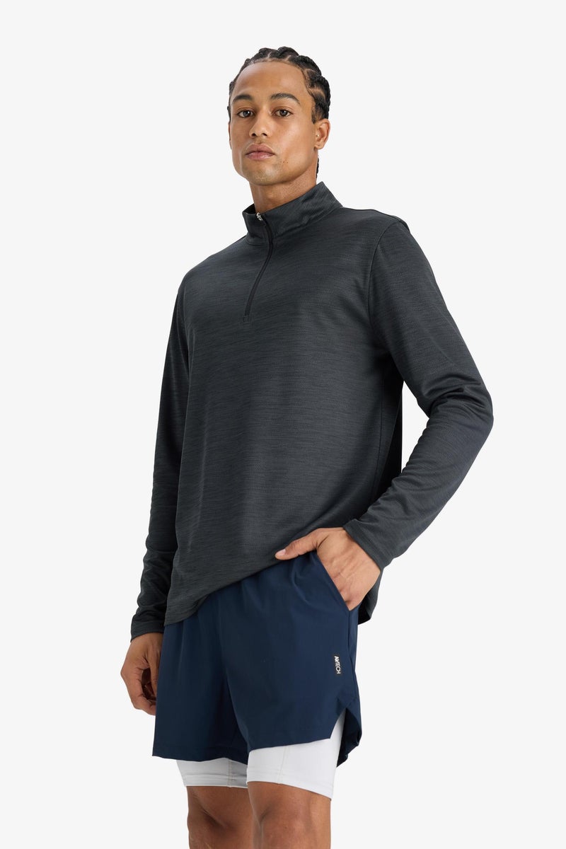 DeFacto Blue Man DeFactoFit Slim Fit Sports Crop Shorts Casual - Image 3
